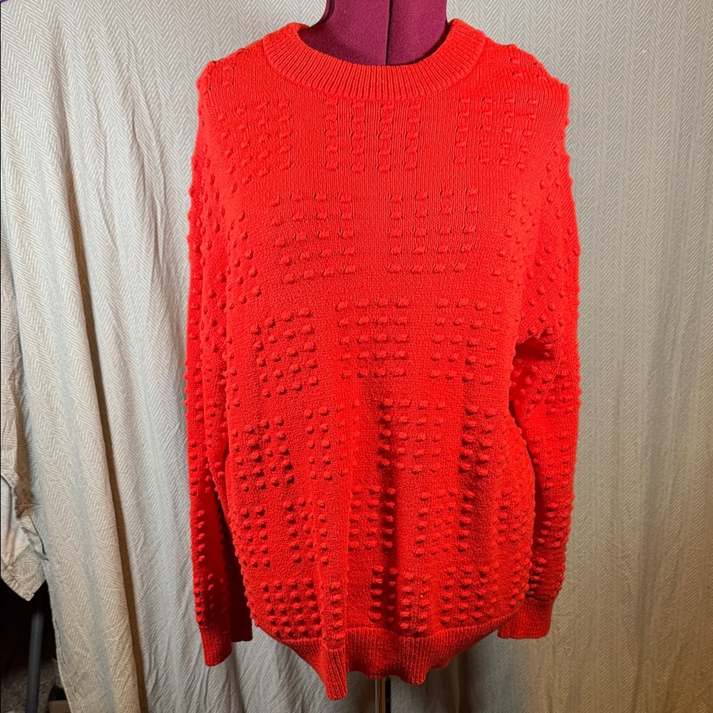 Lego X Target Men’s XL Orange Textured Brick Studded Knit Sweater